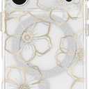 Case-Mate iPhone 17 Pro Case [Compatible with MagSafe] - Sparkly Floral Phone Case with 12ft Drop Protection - Premium Magnetic Cover for iPhone 17 Pro - Floral Gems