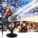 2024 Dynamic Snowflake Projector with Upgraded Big Dual-Head, Waterproof Christmas Snow Lights for Winter Indoor Outdoor Party Decorations