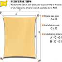 Outdoor Sun Shade Sail Canopy, 10' x 14' Rectangle Shade Cloth Patio Cover - UV Resistant Sunshade Fabric Awning Shelter for Deck Yard Garden Carport (Sand Color)