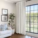 100% Blackout Shield Linen Blackout Curtains for Bedroom 90 Inches Long, Back Tab/Rod Pocket Living Room Drapes, Thermal Insulated Blackout Curtains 1 Panel Set, 100" W x 90" L, Beige