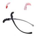 Child Eyeglass Arms 1 Pair Glasses Replacement Temple Silicone Frame Arms (Black Grey)