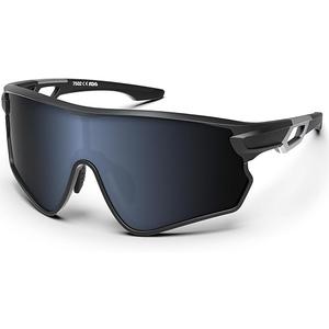 BEACOOL Polarized Sports Sunglasses for Men Women Running Baseball Cycling Driving Fishing Golf Motorcycle UV400 Sun Glasses, Black Silver