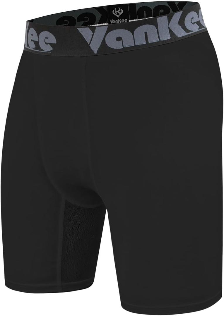 Men's Compression Shorts Sports Underwear Spandex Short Athletic Performance Baselayer for Workout Gym Boxer Bike