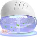 Air Freshener (White) - for Home, Bedroom and Office - Essential Oil Aroma Diffuser with LED Coloured Night Light with Soothing Water Flow Sound - Water Filtered air Purifier for Pets and Smokers