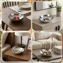 2 Pcs Large Silver Candy Bowl Stainless Steel Decorative Bowl 8 Inches Candy Dish for Office Entryway Desk Key Tray Table Silver Tray Mirror Polished