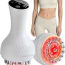 Lymphatic Drainage Massager & Anti Cellulite Massage Tool, Helps Reduce Stretch Marks & Cellulite, for Legs, Arms & Belly, Body Sculpting Machine with Microcurrent, Light, Heat & Vibration