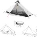 Ultralight Waterproof Tent, Double-Layer Three-Season Backpacking Tent for 1-Person Camping, Kayaking, Climbing, Hiking, Weighing in at only 2 pounds for The Tent