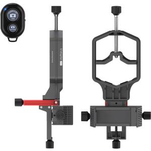 3-Axis Lightweight & Universal Digiscoping Adapter | Adjustable Phone Holder Mount for Telescopes, Spotting Scopes, Binoculars, Monocular, Micros w/Bluetooth Shutter | Fits Most Cell Phone for Travel 3-Axis Lightweight & Universal Digiscoping Adapter | Adjustable Phone Holder Mount for Telescopes, Spotting Scopes, Binoculars, Monocular, Micros w/Bluetooth Shutter | Fits Most Cell Phone for Travel