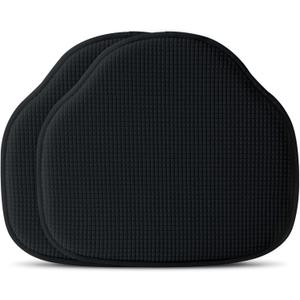 Shinnwa Windsor Chair Cushions 2 Pack, Non Slip Chair Pads for Dining Room, Farmhouse Kitchen Seat Cushion, Set of 2, 17 x 15.5 inches, Black
