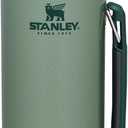 Stanley Classic Legendary Vacuum Bottle 1.5 qt | Wide Mouth with Leakproof Cup Lid | Keep Drinks Hot or Cold | Packable for Travel | Insulated Stainless Steel Thermos | BPA-Free | Hammertone Green