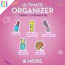 Caboodles On-The-Go Girl Makeup Box, Two-Tone Pink on Violet, Hard Plastic Makeup Organizer Box, Built-In Mirror, Secure Latch for Safe Travel, Spacious Storage for Large Items