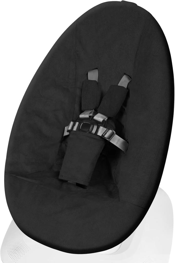 Baby Swing Cover - Compatible with 4moms MamaRoo 5 Launched 2022 - Soft & Breathable Fabric, Machine Washable, Perfect for Baby & Newborn (Cover Only) Black