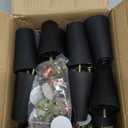 TURSTIN 16 Pack 4 Inch Plastic Furniture Legs with M8 T-Nuts Screws Tapered Sofa Couch and Chair Legs Replacement Furniture Legs for DIY Projects Sofas Coffee Tables Dressers Beds