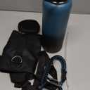 RAYMYLO Insulated Water Bottle 40 oz, Triple Wall Vacuum Stainless Steel (Cold for 48 Hrs), Leak Proof & Non-BPA, Modern Water Flask Jug with Paracord Handle & Straw Spout Lids, Indigo/Black