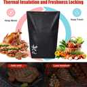 BBQ Blanket for Resting Meat, Smoker Meat Resting Blanket, Reusable Smoker Grilling Meat Insulated Resting Bag with Wide Mouth for Large Briskets, Pork Shoulders, Turkeys (21in)