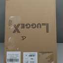 LUGGEX Carry On Luggage with Spinner Wheels - Stylish Lightweight Carry On Suitcase - Soft Sided 22x14x9 airline approved with Front Open Design for Travel, Business (Black, 20 Inch)