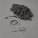 Topcosplay 5pcs Set Old Lady Wig and Accessories Short Curly Grey Granny Costume Wig Grandma Wig Halloween Party Wigs