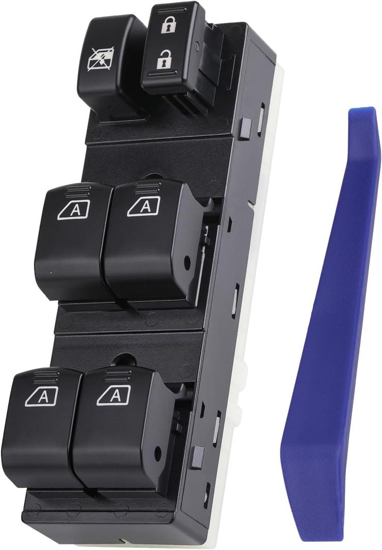 Vurkcy 25401-9N00D Front Power Window Switch Master Button Control Compatible with 2009-2012 Nissan Maxima, Infiniti 2007-2008 G35/ 2009-2013 G37/ 2011-2012 G25/ 2015 Q40 Orange Backlight 4 AUTO