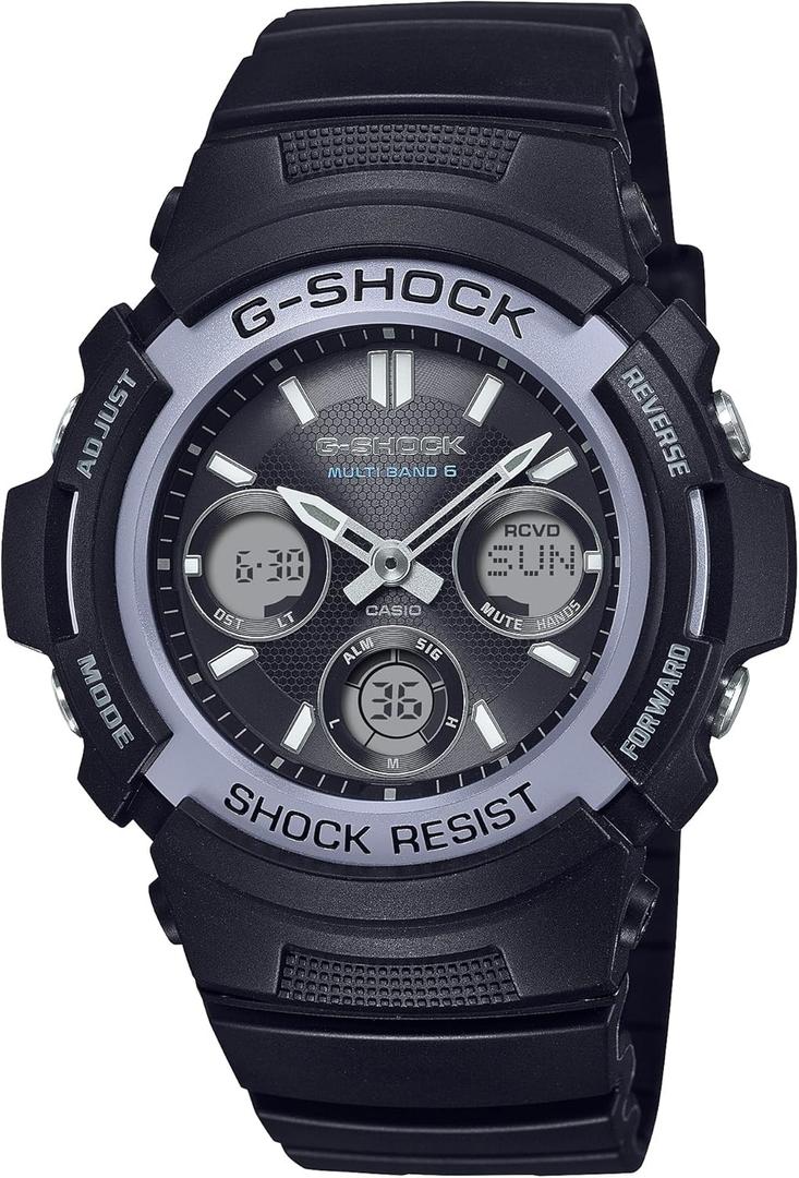 Casio AWG-100 M100 Series | G-Shock Fire Package | Mens Analog-Digital Solar Watch | Black | 200M WR | Multi Band 6 | World Time | Countdown Timer | Auto Calendar | 5 Alarms | Shock Resistant
