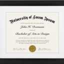 Americanflat 11x14 Diploma Frame with Shatter-Resistant Glass - Use as 8.5x11 Frame with Mat or Display 11x14 Documents Without Mat - Certificate Frames with Engineered Wood for Wall Display - Black