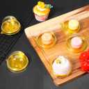 200 Pcs Mini Cupcake Containers Individual Clear Plastic Cupcake Boxes Muffins Cheesecake Pastry Dessert Mooncake Containers with Dome Lids for Wedding Birthday Party