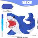 WERNNSAI Shark Piata - Ocean Shark Birthday Party Decorations Kids Boys Piata with Blindfold and Bat for Under the Sea Party Supplies Baby Shower Birthday Game Set