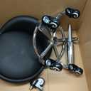 Rolling Stool Low Height Roller Stool Height Adjustable, Shop Stools Low Rolling Chair with Back, Garage Seat Stools Short Work Chair (Style 4), Height: 14.76 - 17.13 inches