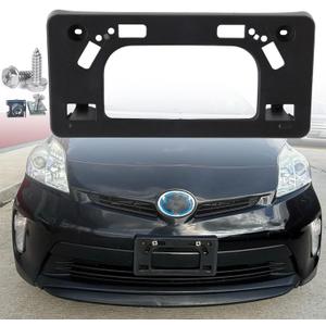 FASTCHE Front License Plate Frame Compatible with 2012 2013 2014 2015 Toyota Prius/Prius Plug-in Front Bumper License Plate Holder Mounting Bracket Replace # 5211447130 TO1068120