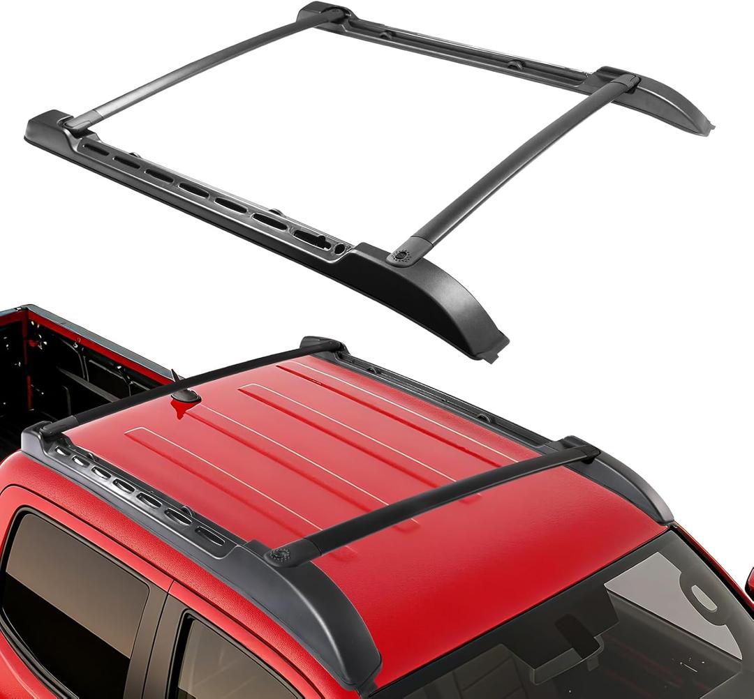Roof Rack Cross Bars Fit for 2005-2023 Toyota Tacoma Double Cab, Heavy-Duty Aluminum Crossbars, Cargo Carrier for Kayak, Bike, Canoe, and Luggage (Not for Access Cab)
