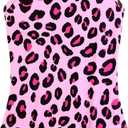 Girls One Piece Swimsuits Summer UPF 50+ Quick Dry Beach Bathing Suit Cross Shoulder Strap Swimwear 2-10 Years (7-8 Years, Pink Leopard)