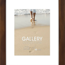 Malden Walnut Floating Glass Picture Frame 16 x 20