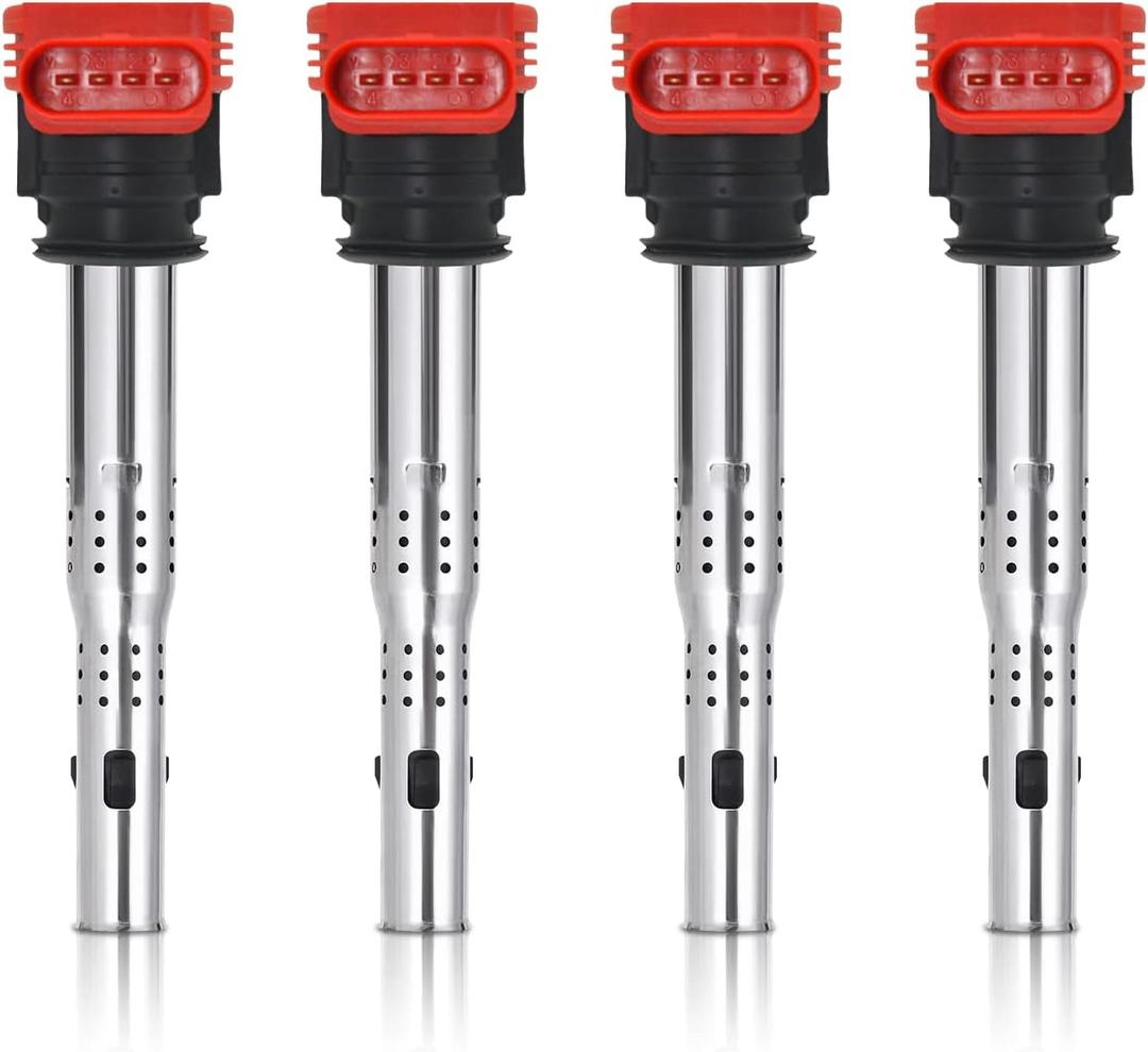 Marsram Ignition Coil Pack UF529 for 2005-2016 Audi A3 A4 A5 R8 A6 A7 Q7 S4 TT 2006-2016 Volkswagen VW Jetta MK5 MK6 GTI Rabbit Golf Passat CC Tiguan Replacement for 06E905115E 06E905115F 4pcs