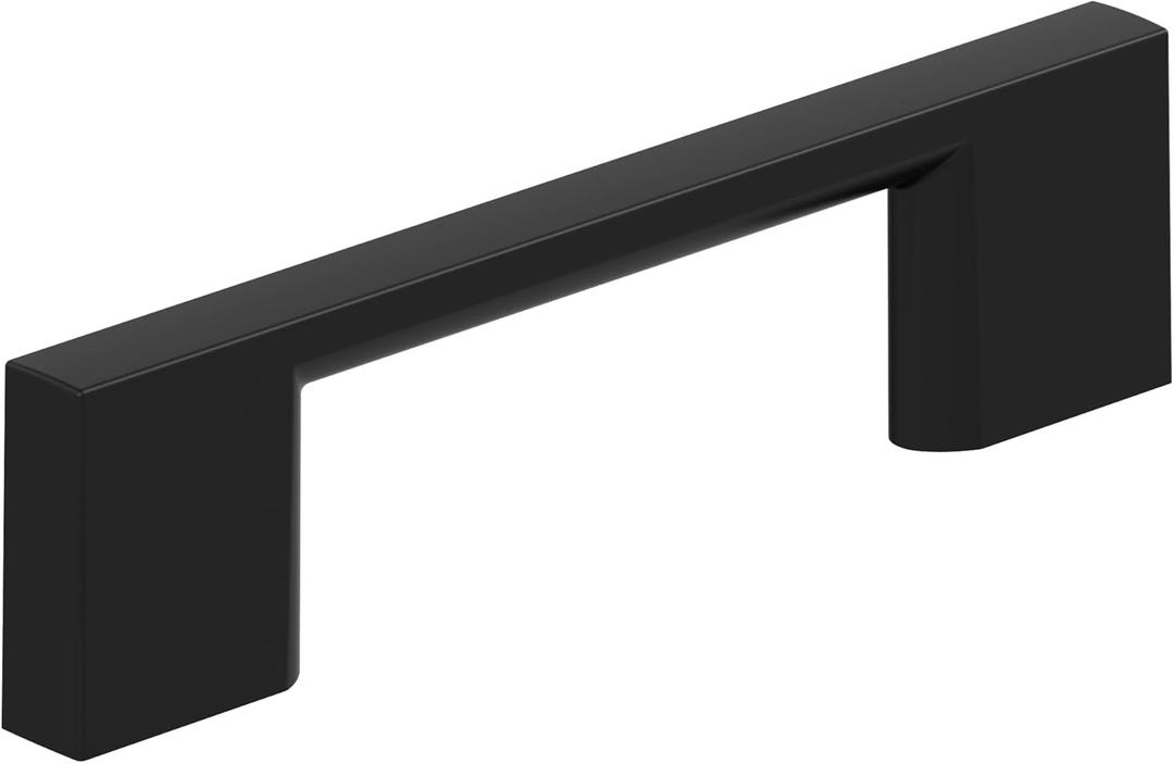 Amerock 10BX37130MB | Matte Black Cabinet Pull | 3 inch (76mm) Center-to-Center | 10 Pack | Cityscape | Furniture Hardware