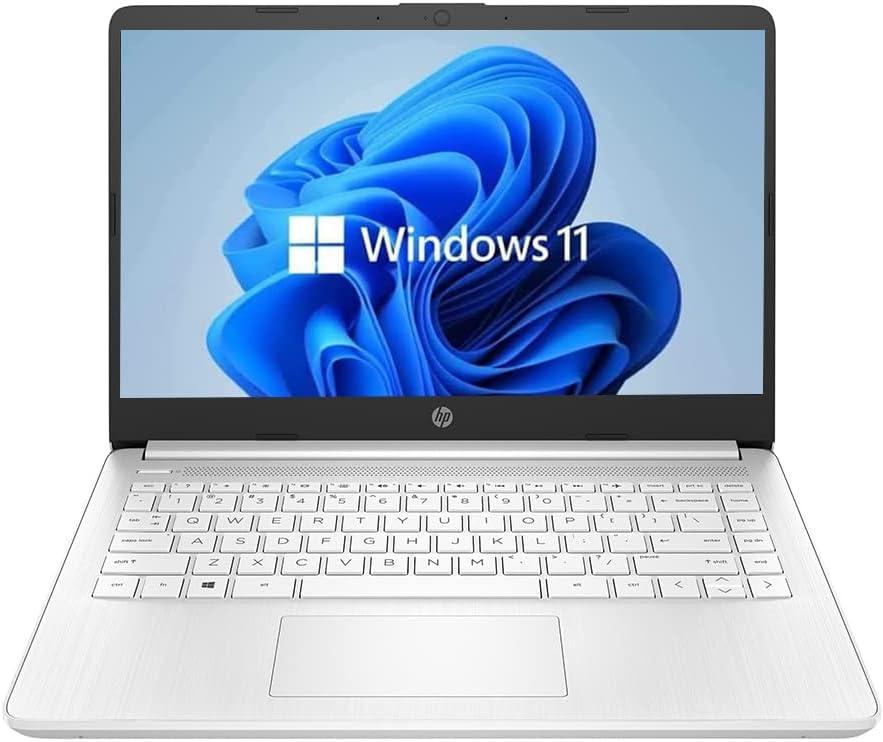 HP 14" HD Laptop, Windows 11, Intel Celeron Dual-Core Processor Up to 2.60GHz, 4GB RAM, 64GB SSD, Webcam