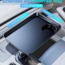 Car Cup Holder Tray, Car Food Tray Table for Car Eating Lunch, Cup Holder Expander Insert Interior, Long Road Trip Essentials Travel Patrol Accessories Drink Holder Organizer for Semi Truck Rv