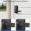 TEEHO TE004 Keyless Entry Keypad Door Lock with Handle - Smart Digital Electronic Lock for Interior Door with Anti-Peeping, Auto Lock & Passage Mode - Easy Installation - Matte Black