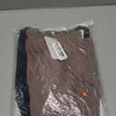 3 Pack Women's Maternity Shirts Short Sleeve Ribbed Knit Pregnancy Tunic Top Soft Crew Neck Casual Maternity Clothes (Small, Coffee, White, Black)