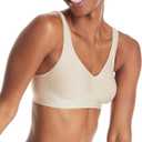 Hanes Women's Wireless Bra, Smooth Comfort Full-Coverage T-Shirt Bra for Women, Single Or 2-Pack (Beige, M)