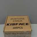 105PCS White Chalk,Dustless for Chalkboard Blackboard Stick Bulk Non-Toxic Chalk for School,Office and Home Use