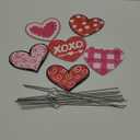 6 Pcs Valentine's Day Heart Planter Stakes Hollow Heart Garden Metal Stakes Sign Corrugated Plastic Valentine's Day Outdoor Decor for Indoor Outdoor Patio Plant Pot, Flower Bed(Red)
