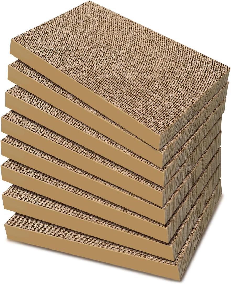 Cat Scratcher 8-Pack Refills, Large Cardboard Pads for Indoor Cats
Recyclable Corrugated Cardboard Pads, Ideal for Daily Scratching and Furniture Protection, Premium Scratch Pad for Kittens
