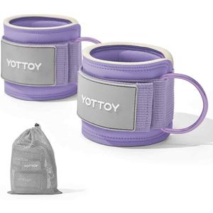 YOTTOY Ankle Straps for Cable Machines  Adjustable Padded Ankle Cuffs for Cable Kickbacks, Glute & Leg Workouts  Gym Attachments for Women & Men, Booty, Hip & Thigh Training (Purple)