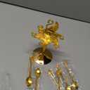 Decorative Swan Base Holder with 6 Spoons, Fancy Tea Spoons Coffee Dessert, Teaspoons, Jam Spoon for Fruit, Stirring, Mixing, Sugar, Ice Cream, Cake (Gold)