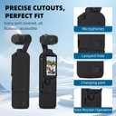 BRDRC Pocket 3 Silicone Cover, For Xtra Muse Protective Case Lens Protector Scratch-Resistant Sleeve Skin Compatible with DJI OSMO Pocket 3 Creator Combo/Xtra Muse Accessories (Black)