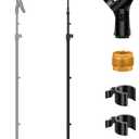 InnoGear Microphone Stand, Mic Stand Detachable Gooseneck Mic Floor Stand Height Adjustable from 32 to 70 with Weighted Round Base for Blue Yeti Blue Snowball Shure SM7B Shure SM58 Samson Q2U