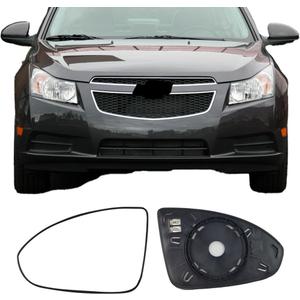 Driver Side Mirror Replacement Glass for Chevrolet Cruze 2011-2016,Backing Plate Power Heated Left Side View Mirror Glass for Chevy Cruze 2011 2012 2013 014 2015 2016