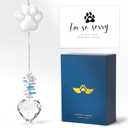 Dog Memorial Gifts for Loss of Dog Pet Sympathy Gift Suncatcher, Dog Memorial Gifts, Loss of Pet Memorial Keepsake - Dog Bereavement Gift - Clear