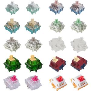GATERON Keyboard Switches Tester, Baby Kangaroo2.0 Magnetic Jade Melodic Smoothie Dual-Rail Lunar Probe Switches RGB LED for Mechanical Keyboard (20PCS)