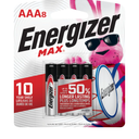 Energizer MAX AAA Batteries (8 Pack), 6 Cards
