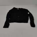 Amazon Essentials Women's Relaxed Fit V-Neck Cropped Cardigan, Black, Small